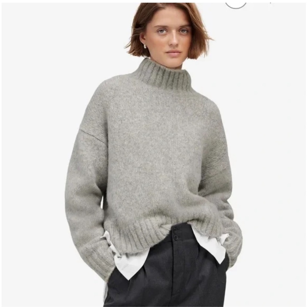 Madewell Light Gray Turtleneck Sweater